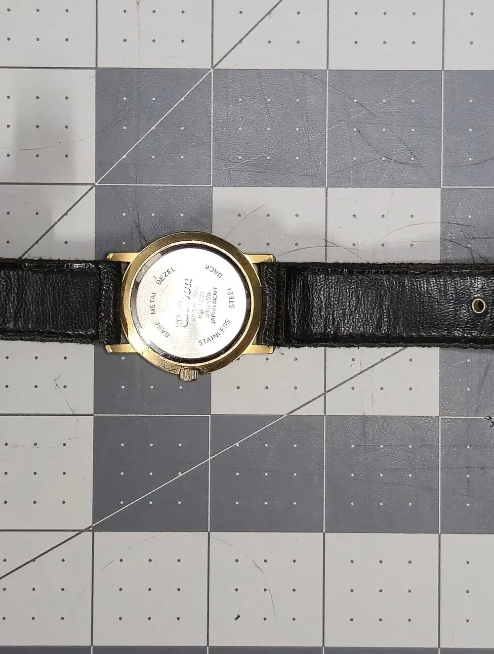 Micheal Jordan Wilson Gold-Tone Case Wristwatch with Black Strap 1990s